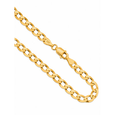 Cadena Oro 10k Cubana Sólida 4mm 18 Pulgadas