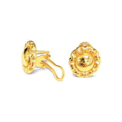 Aretes de Dama Oro 10k Boton Floral