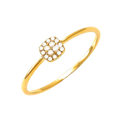 Anillo de Dama Oro 14k Pavé con Diamantes Naturales