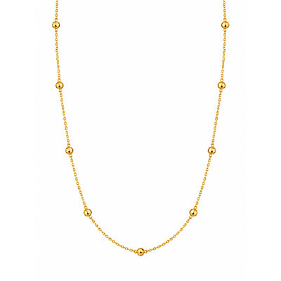 Cadena Oro 14k Bolitas Facetadas