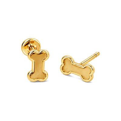 Aretes para Bebé Oro 10k Hueso