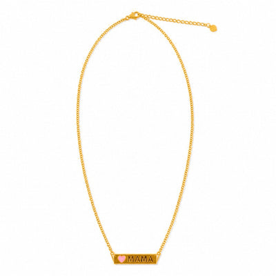Cadena Placa MAMA Oro 14k
