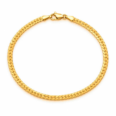 Brazalete Oro 10k Cubano Delgado