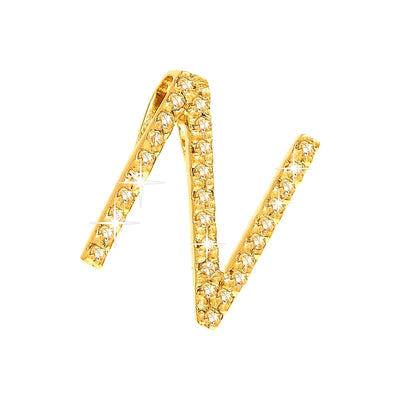 Dije Oro 14k Inicial Pavé con Diamantes Naturales