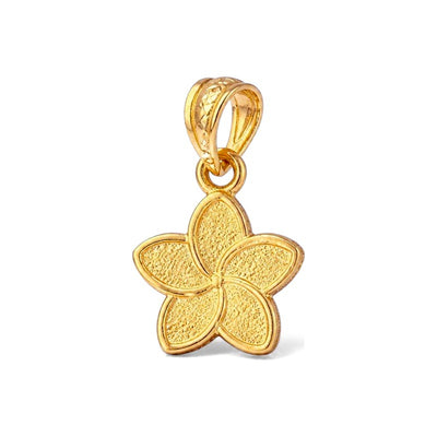 Dije Flor Texturizada Oro 10k