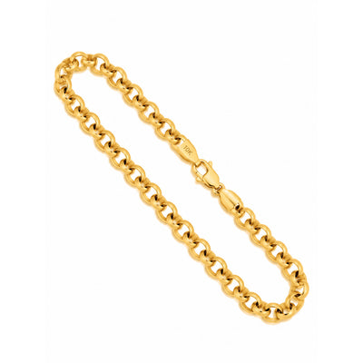 4.5mm Brazalete de Dama Oro 10k Rolo 8 Pulgadas