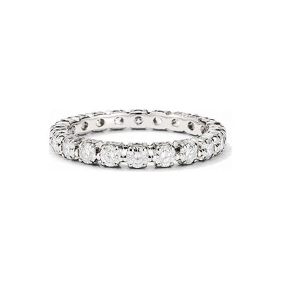 Anillo de Dama Oro Blanco 18k Eternity Diamante