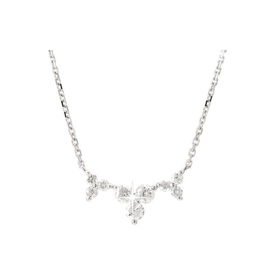 11mm Collar Oro Blanco 14k con Diamantes Naturales