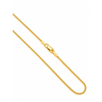 1mm Cadena Cubana Sólida Oro 10k