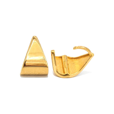 Aretes de Dama Oro 14k Triangulo Geometrico