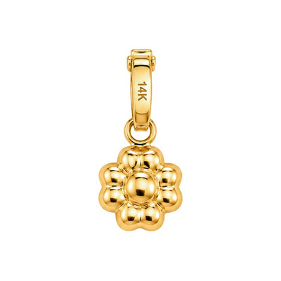 Dije Flor Oro 14k Abombada 5 Pétalos