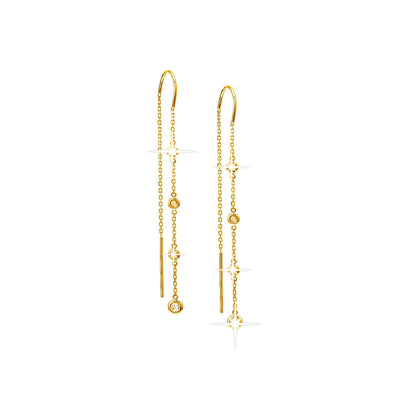 60mm Aretes de Dama Oro 14k Redondos con Diamantes Naturales