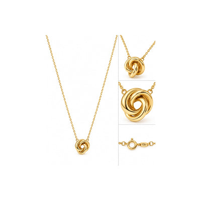 Collar Oro 10k con Dije Nudo de Amor 18 Pulgadas