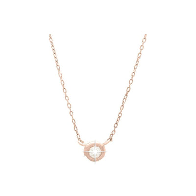 4.4mm Collar Oro Rosa 14k Redondos con Diamantes Naturales