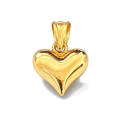 Dije Corazón Abultado Punta Alargada Oro 10k