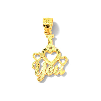 Dije I Love You Oro 10k con Corazones