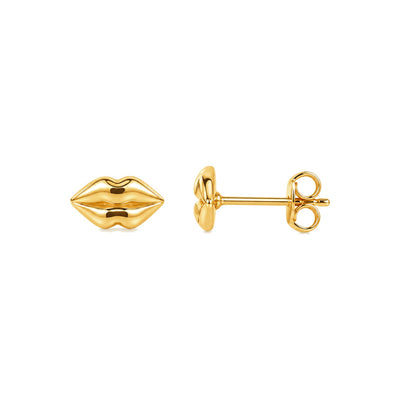 Aretes de Dama Oro 10k Labios