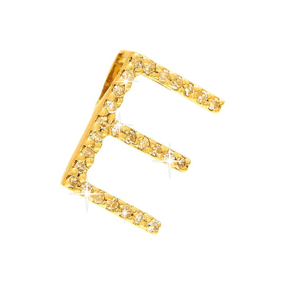Dije Oro 14k Inicial Pavé con Diamantes Naturales