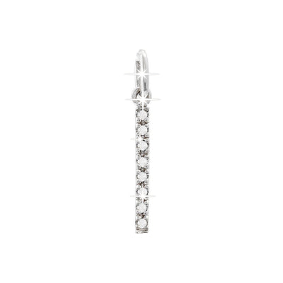 1.5x18mm Dije Oro Blanco 14k Barra Pavé con Diamantes Naturales