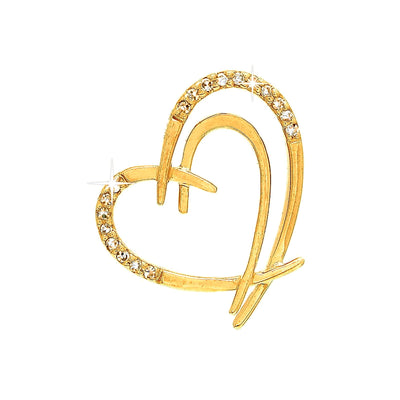 Dije Oro 14k Corazón con Diamantes Naturales