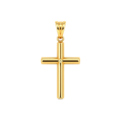 Dije Cruz Lisa Clásica Oro 10k