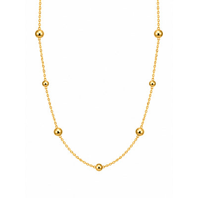 Cadena Oro 10k Bolitas Lisas