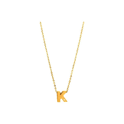 8mm Collar Oro 14k Inicial con Diamantes Naturales