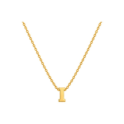 Dije Letra I Oro 10k Lisa