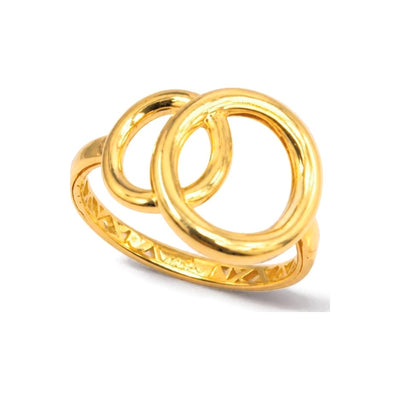 Anillo de Dama Oro 10k Dos Círculos Entrelazados