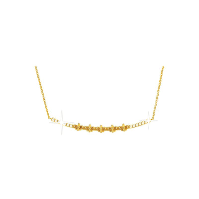 Collar Oro 14k Redondos con Diamantes Naturales