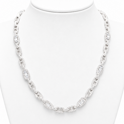 10MM Cadena Eslabón Marinero Moissanite S925