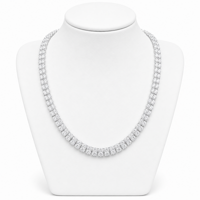 4MM 2-Fila Tenis Cadena Moissanite S925