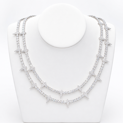 Punteros Cadena Moissanite S925