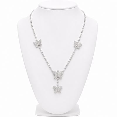 Cadena Mariposa Moissanite S925