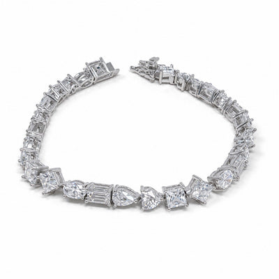 Manilla Cortes Mixtos Moissanite S925