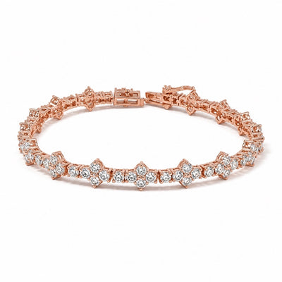 Manilla Tenis Cluster Moissanite S925