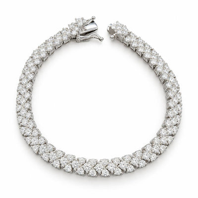 Manilla Tenis En Forma de V Moissanite S925