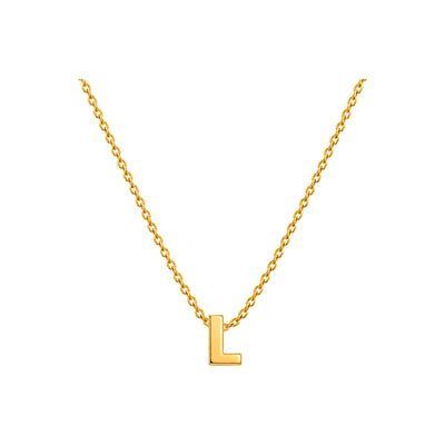 Dije Letra L Oro 10k Lisa