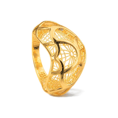Anillo de Dama Oro 10k Filigrana Abovedada