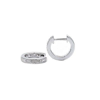Pre Orden - Aretes de Dama Plata 925 Huggie Pequeño con Circonios
