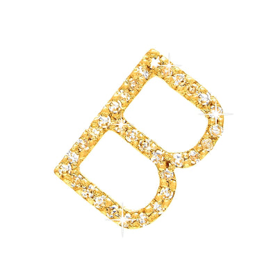 Dije Oro 14k Inicial Pavé con Diamantes Naturales