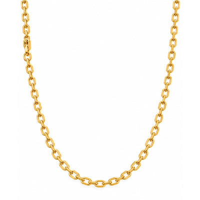 Cadena Oro 14k Eslabones Cuadrados Facetados