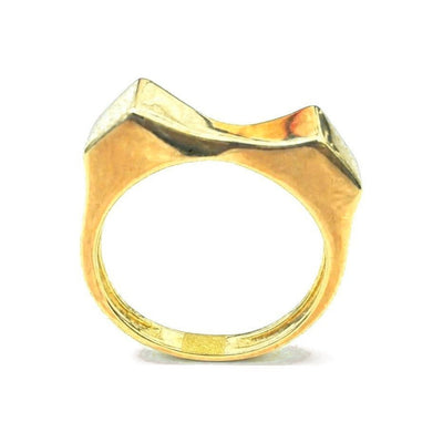 Anillo de Dama Oro 14k Geométrico Doble Punta