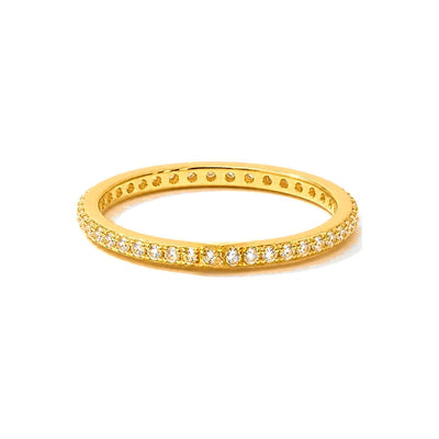 Anillo de Dama Oro 14k Eternidad Delgado
