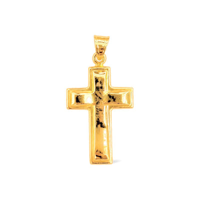 Dije Cruz Bombé Oro 14k
