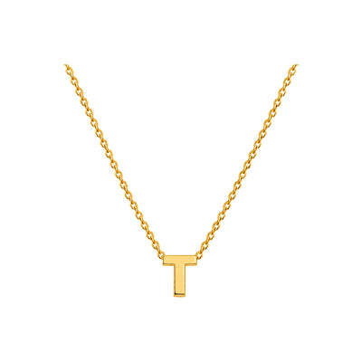 Dije Letra T Oro 10k Lisa