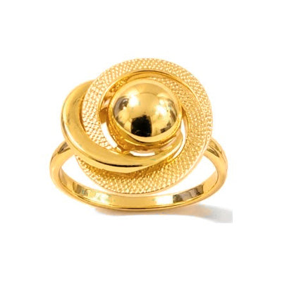 Anillo de Dama Oro 10k Nudo con Esfera Central