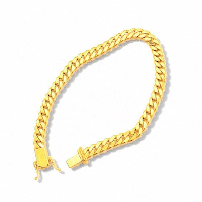 Brazalete Oro 10k Eslabón Cubano