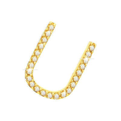 Dije Oro 14k Inicial con Diamantes Naturales