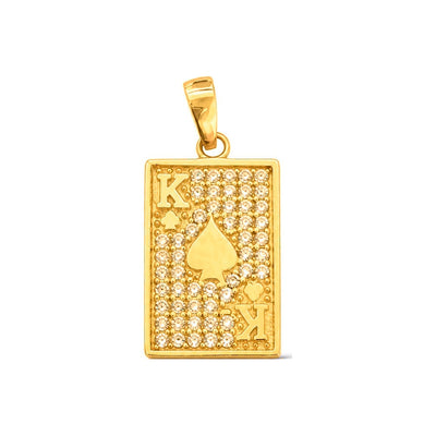 Dije Carta Rey de Espadas Oro 10k